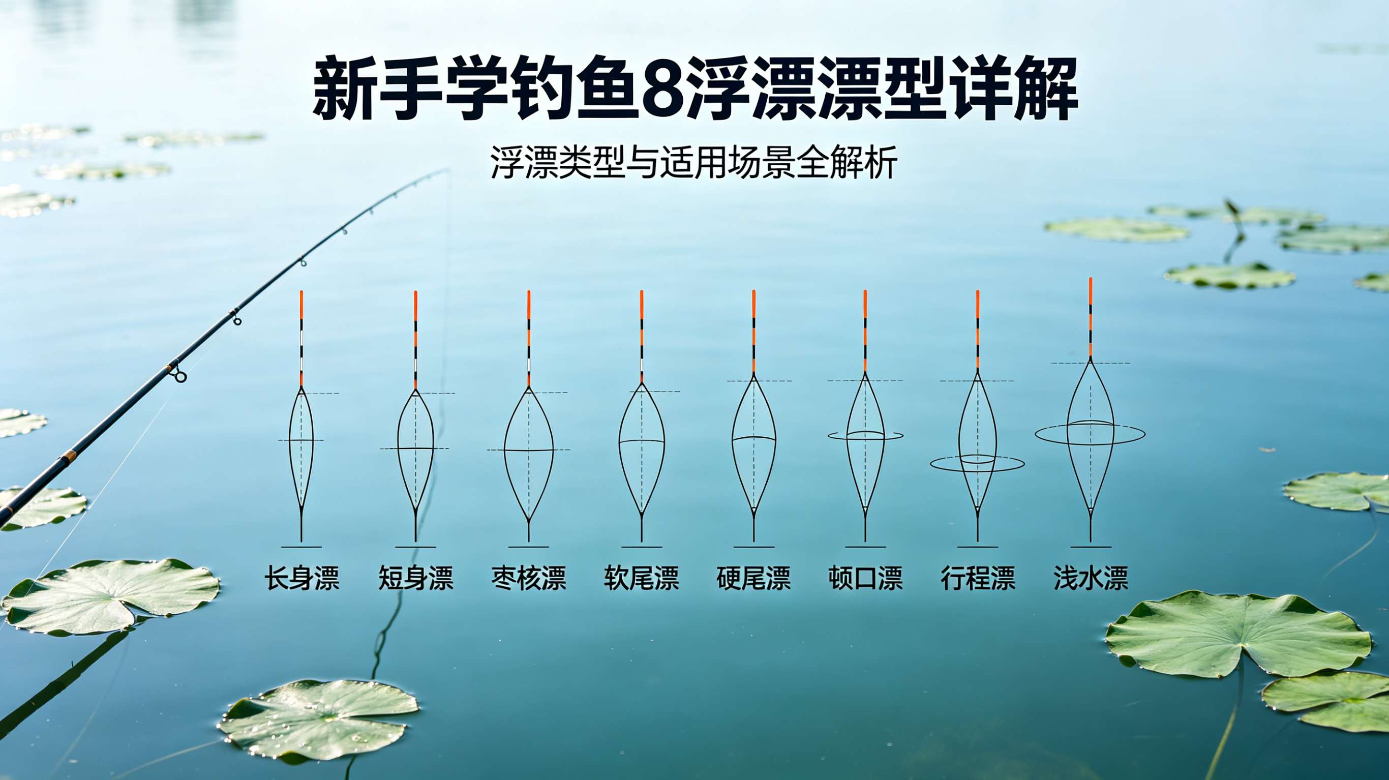 [钓鱼入门图解]新手学钓鱼8浮漂漂型详解